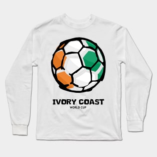 Ivory Coast Football Country Flag Long Sleeve T-Shirt